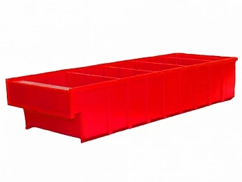 Ящик ДиКом пластиковый Б 400х92х100 (красный)