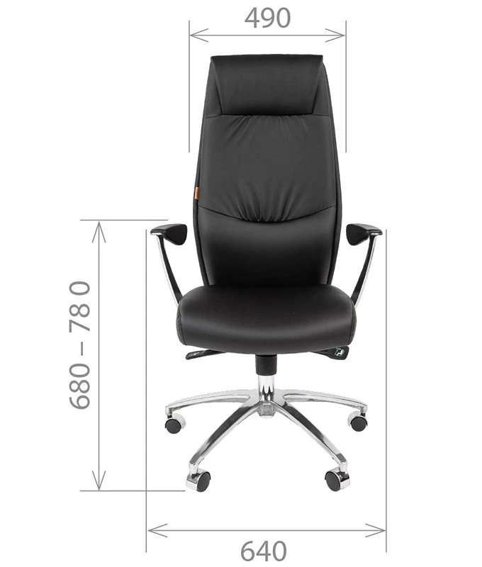 Кресло Chairman VISTA (экокожа черная)