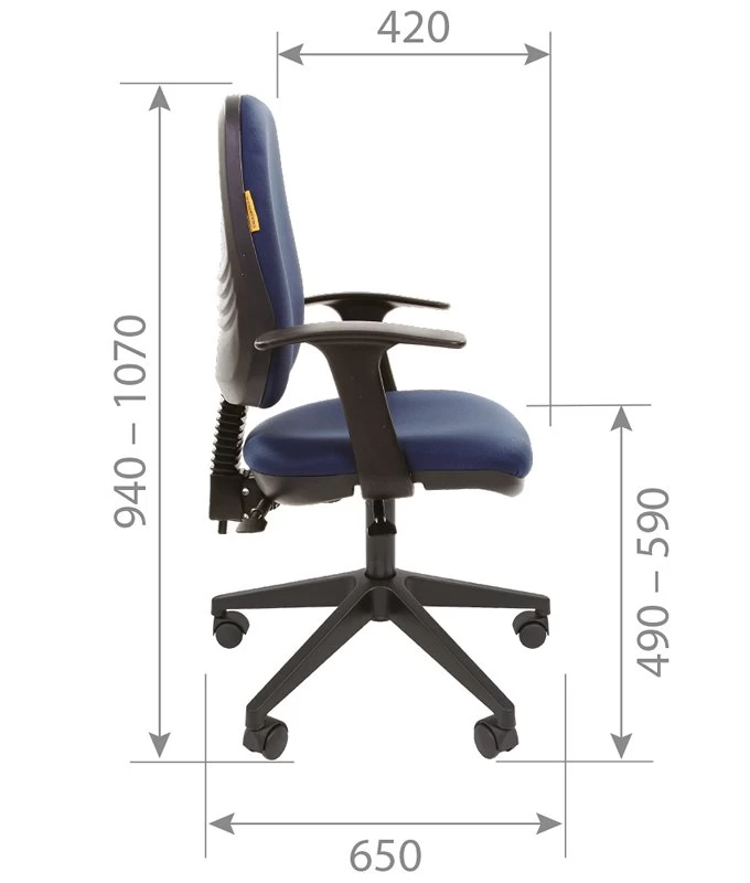 Кресло Chairman 661 (ткань черная)